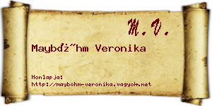 Mayböhm Veronika névjegykártya